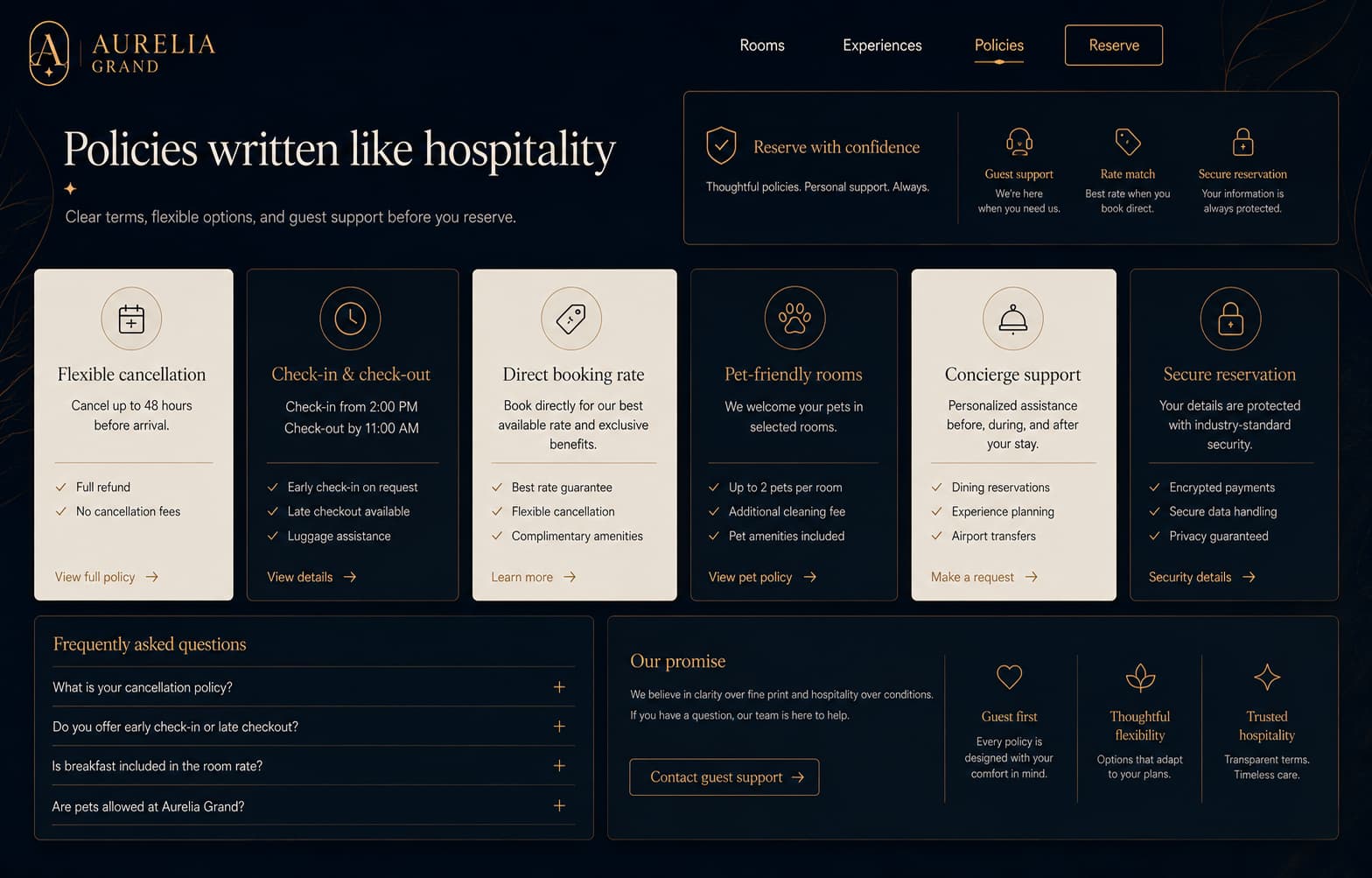 Aurelia Grand website preview