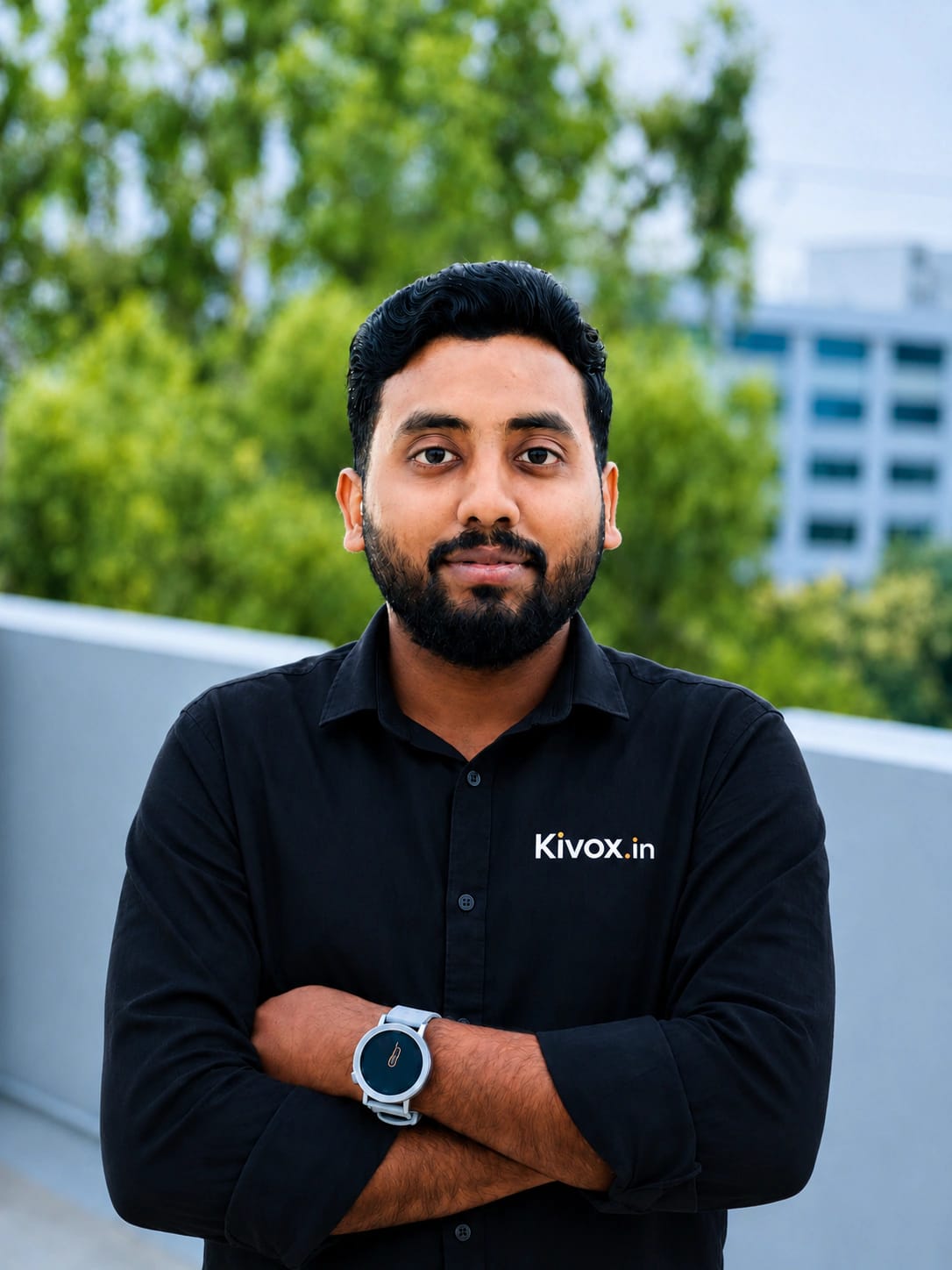 Profile card for Roushan Gupta, AI & App Development at Kivox