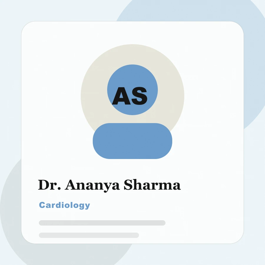 Dr. Ananya Sharma, Cardiology