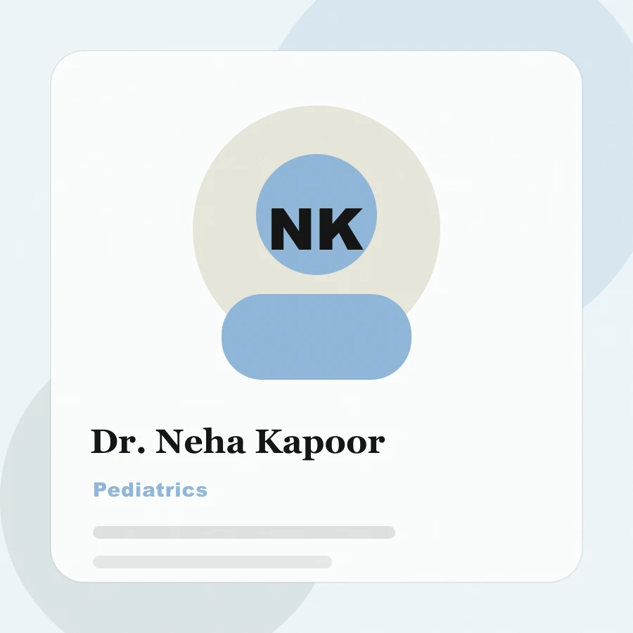 Dr. Neha Kapoor, Pediatrics